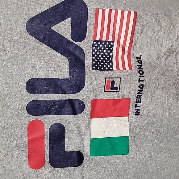 Fila Internationsl Heatheelr Gray Short Sleeve T-Shirt Small - Picture 4 of 10